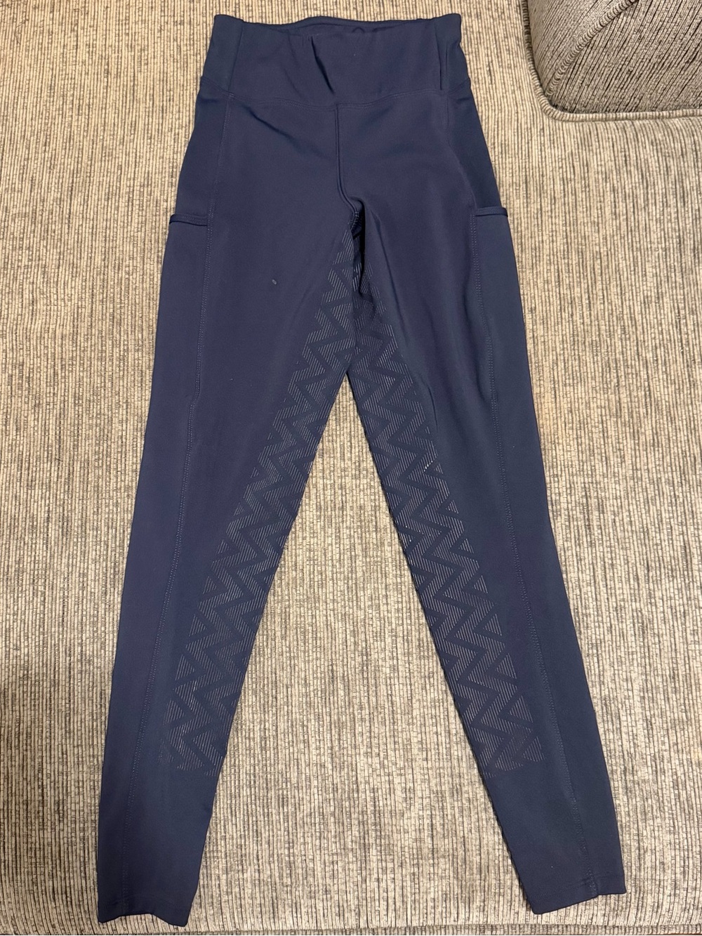 LeMieux Navy Blue Silicone Full Seat Riding Tights Breeches US 2 / UK 6